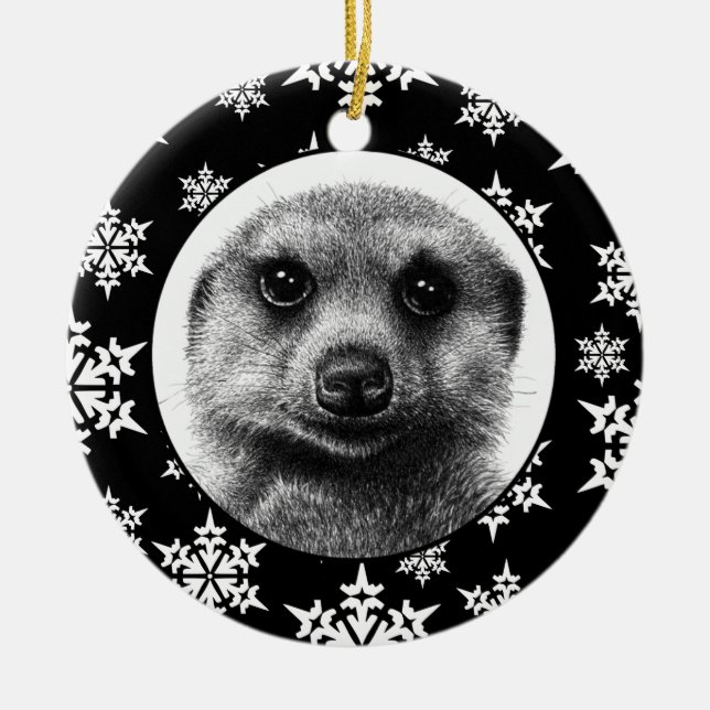 Ornement de Noël de Meerkat (Devant)