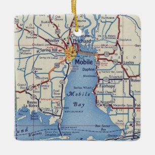 Ornement de Noël de Mobile Alabama