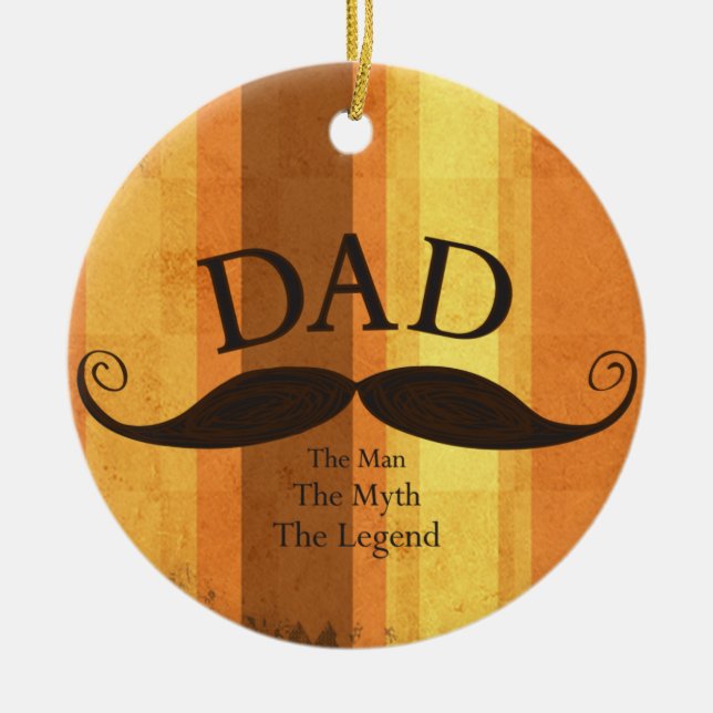 Ornement de Noël de moustache de papa (Devant)