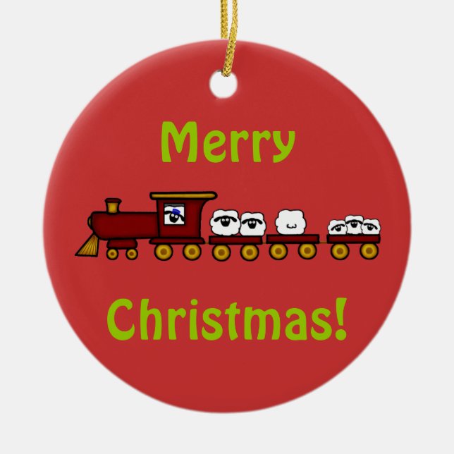 Ornement de Noël de moutons de Customizeable (Devant)