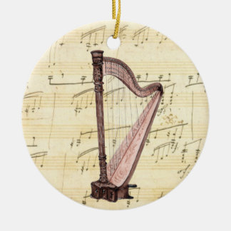 Ornement de Noël de musique de harpe