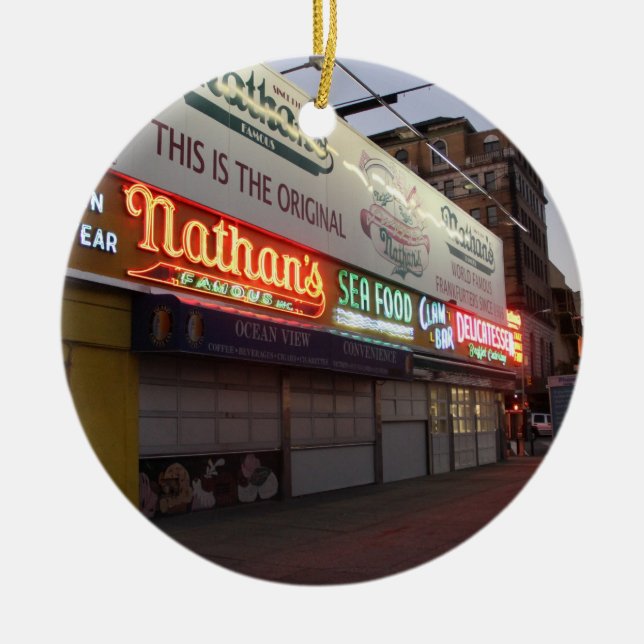 Ornement de Noël de Nathans Coney Island (Devant)