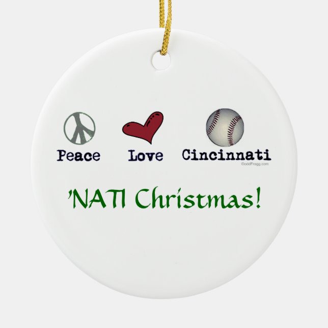 Ornement de Noël de NATI d'amour de paix (Devant)