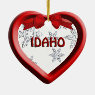 Ornement de Noël de Noël de l'Idaho Snowflake