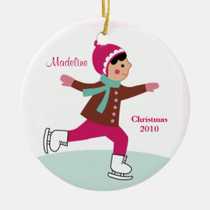 Ornement de Noël de patinage de glace