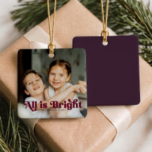 Ornement de Noël de photo de famille « Tout est br