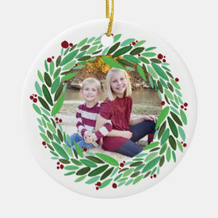 Ornement de Noël de photo de guirlande