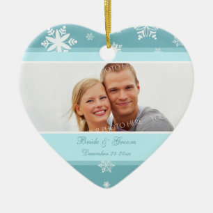 Ornement de Noël de photo de mariage