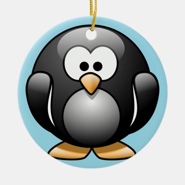 Ornement de Noël de pingouin (Devant)