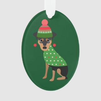 Ornement de Noël de Pinscher miniature