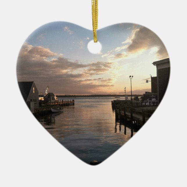 Ornement de Noël de port de trou en bois (Devant)