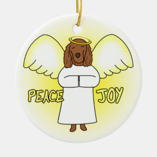 Ornement de Noël de poseur irlandais d'ange de