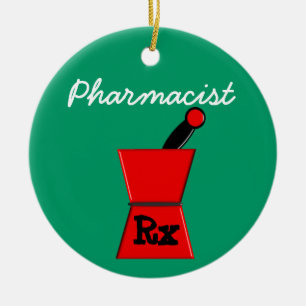 Ornement de Noël de prescription de pharmacien