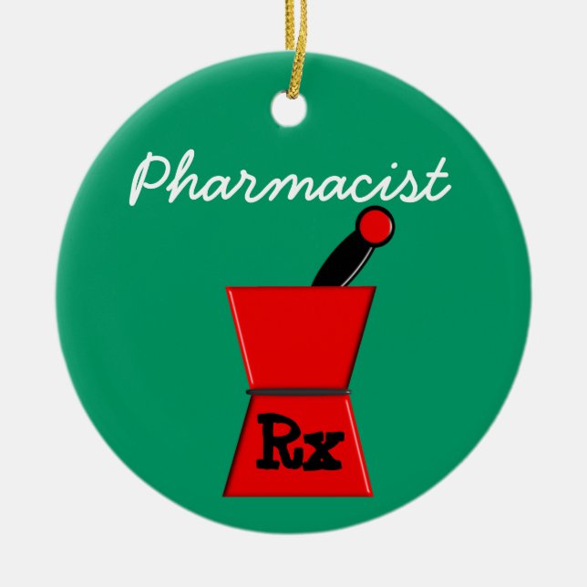 Ornement de Noël de prescription de pharmacien (Devant)