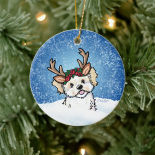 Ornement de Noël de Reindeer Havanais