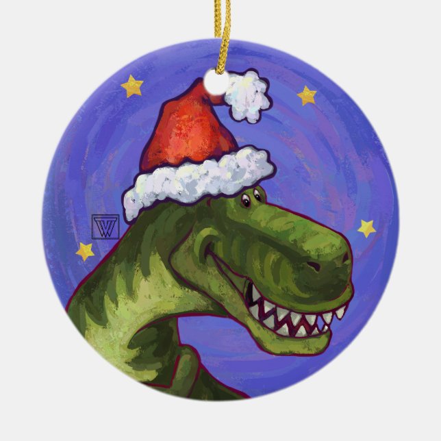 Ornement de Noël de Rex Dino de Tyrannosaurus (Devant)
