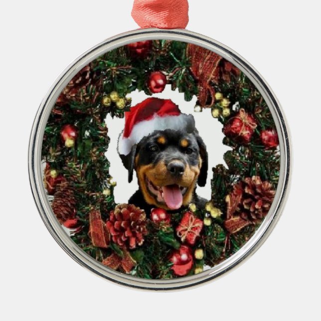 Ornement de Noël de rottweiler (Devant)