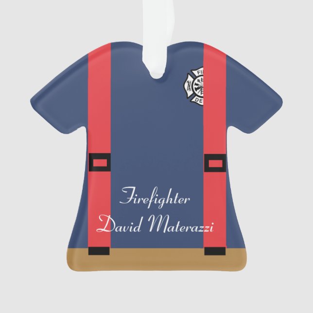 Ornement de Noël de sapeur-pompier (devant)