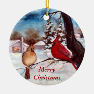 Ornement de Noël de sérénité d'hivers