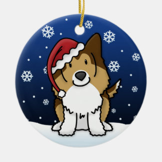 Ornement de Noël de Sheltie de sable de bande