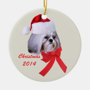 Ornement de Noël de Shih Tzu personnalisable