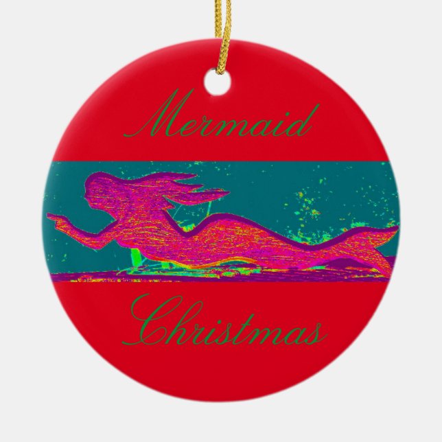 ornement de Noël de sirène (Devant)
