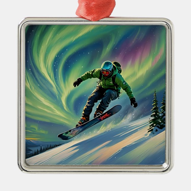 Ornement de Noël de snowboard (Devant)