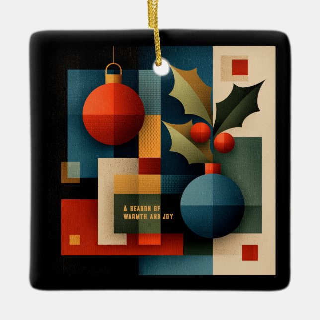 Ornement de Noël de style moderne du milieu du siè (Devant)