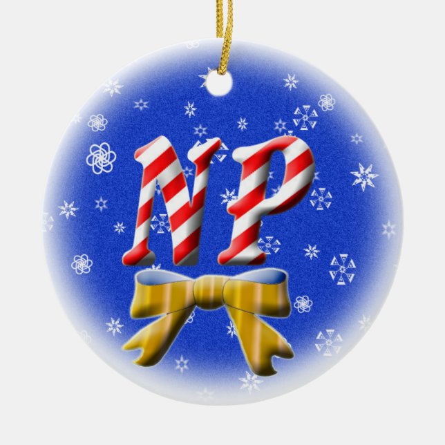 ORNEMENT DE NOËL DE SUCRE DE CANNE DU NP - (Devant)
