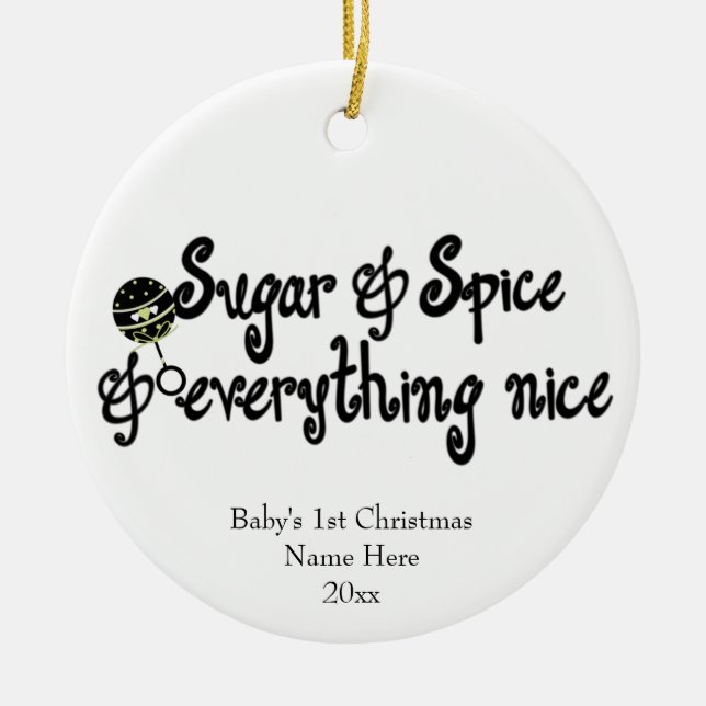 Ornement de Noël de sucre et d'épice (Devant)