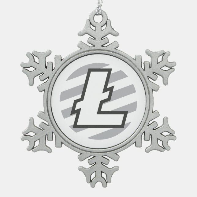 Ornement de Noël de symbole de logo de Litecoin (Devant)