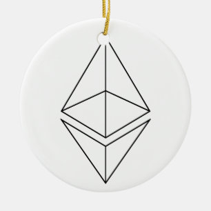 Ornement de Noël de symbole de logo d'Ethereum Eth