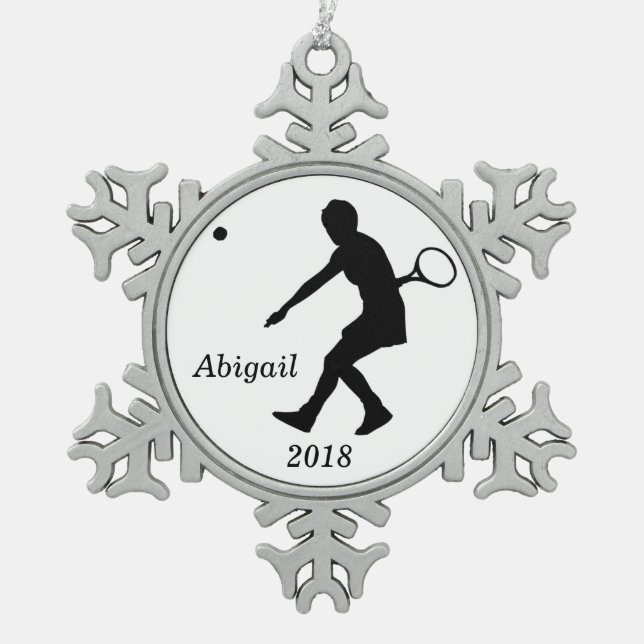 Ornement de Noël de Tennis de Flocon de Neige pers (Devant)