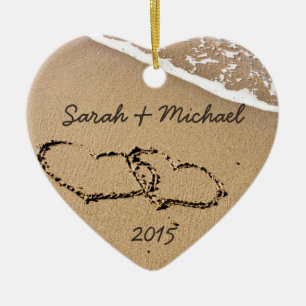 Ornement de Noël de thème de plage premier