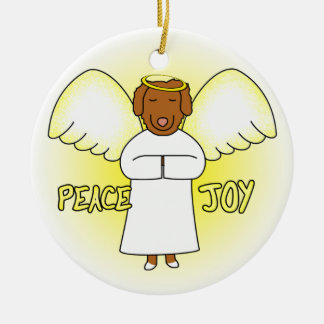 Ornement de Noël de Toller d'ange de joie de paix