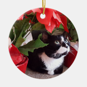 Ornement de Noël de Tuxedo Cat