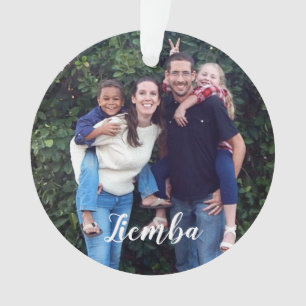 Ornement de Noël de vacances de photo de famille