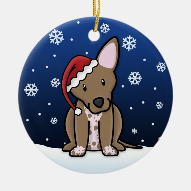 Ornement de Noël de Xoloitzcuintli de bande (Devant)
