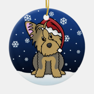 Ornement de Noël de Yorkie de bande dessinée de
