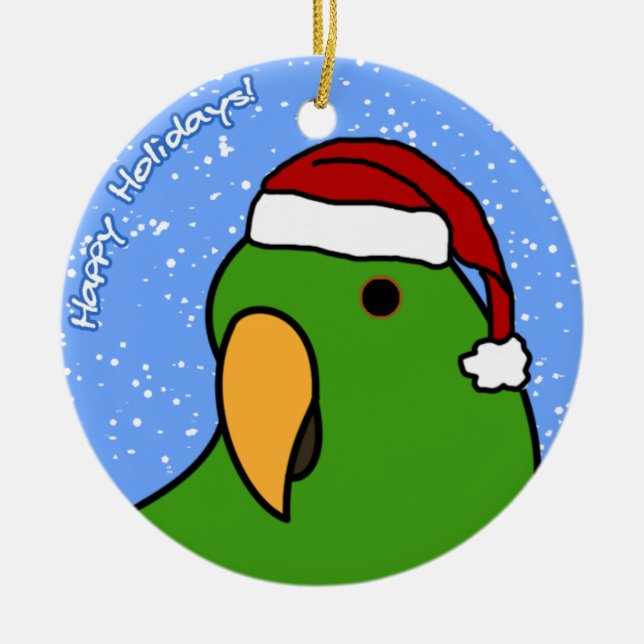 Ornement de Noël d'Eclectus de bande dessinée (Devant)