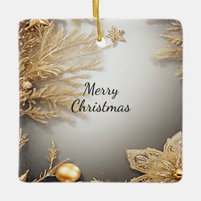 Ornement de Noël décoratif or unique (Devant)