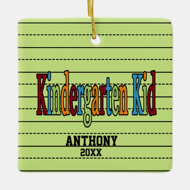 Ornement de Noël d'enfant de jardin d'enfants (Devant)