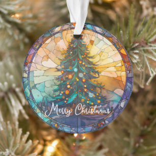 Ornement de Noël des Claus en verre teint sur mesu