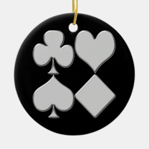 Ornement de Noël des enseignes de cartes de poker