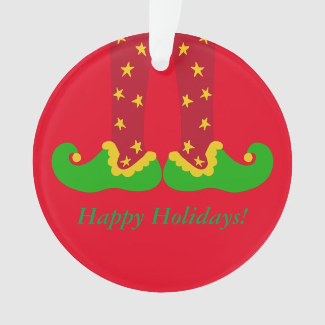 Ornement de Noël des Jambes d'elfes (devant)