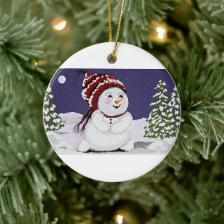Ornement de Noël Design original de snowman numéri