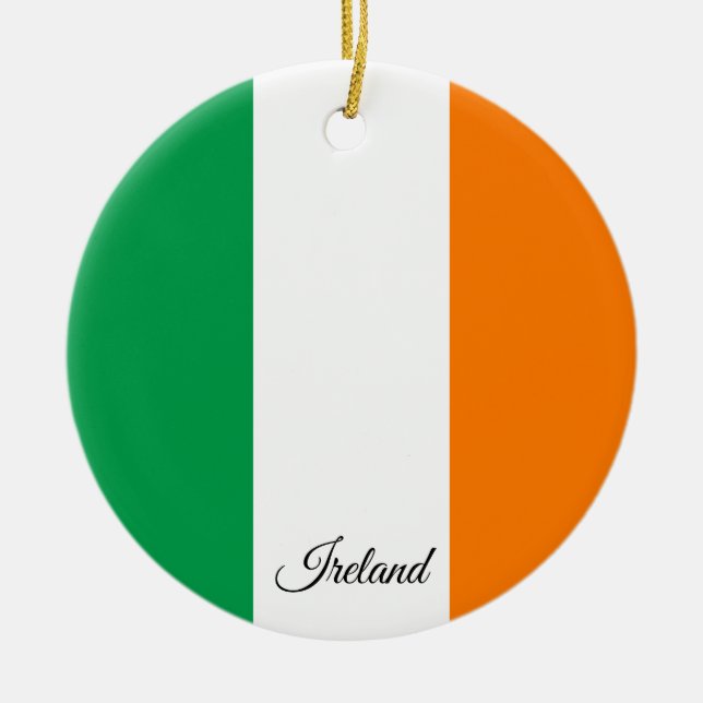 Ornement de Noël d'Irlande, Drapeau irlandais (Devant)