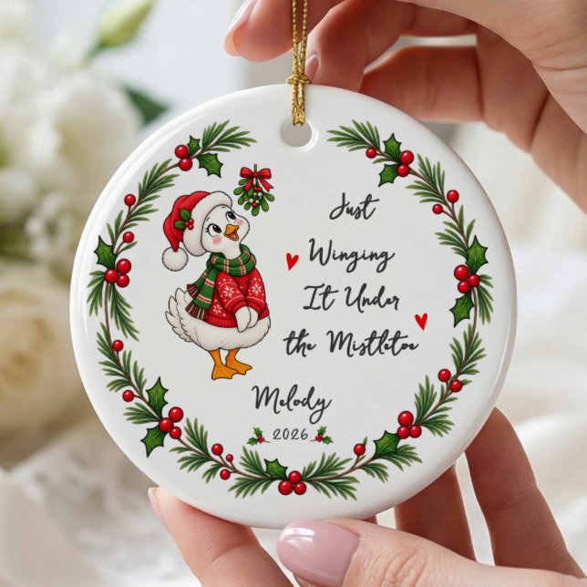 Ornement de Noël d'oie au gui à l'arrache (Créateur téléchargé)