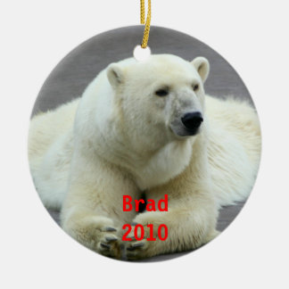 Ornement de Noël d'ours blanc
