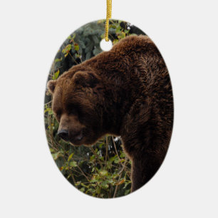Ornement de Noël d'ours gris